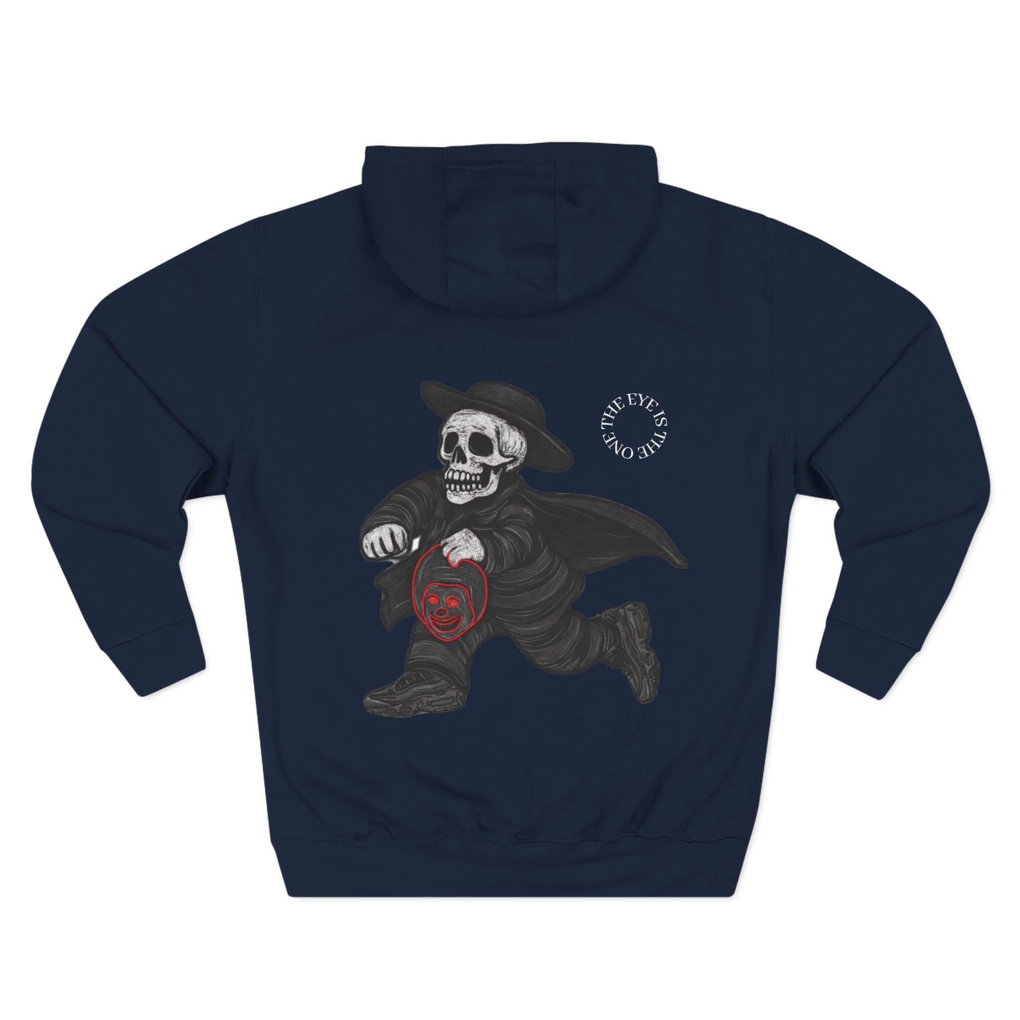 Navy COMIGO CLOTHING CO. 1ten l1 jogga hoodie with the 1ten l1 jogga graphic on the back.