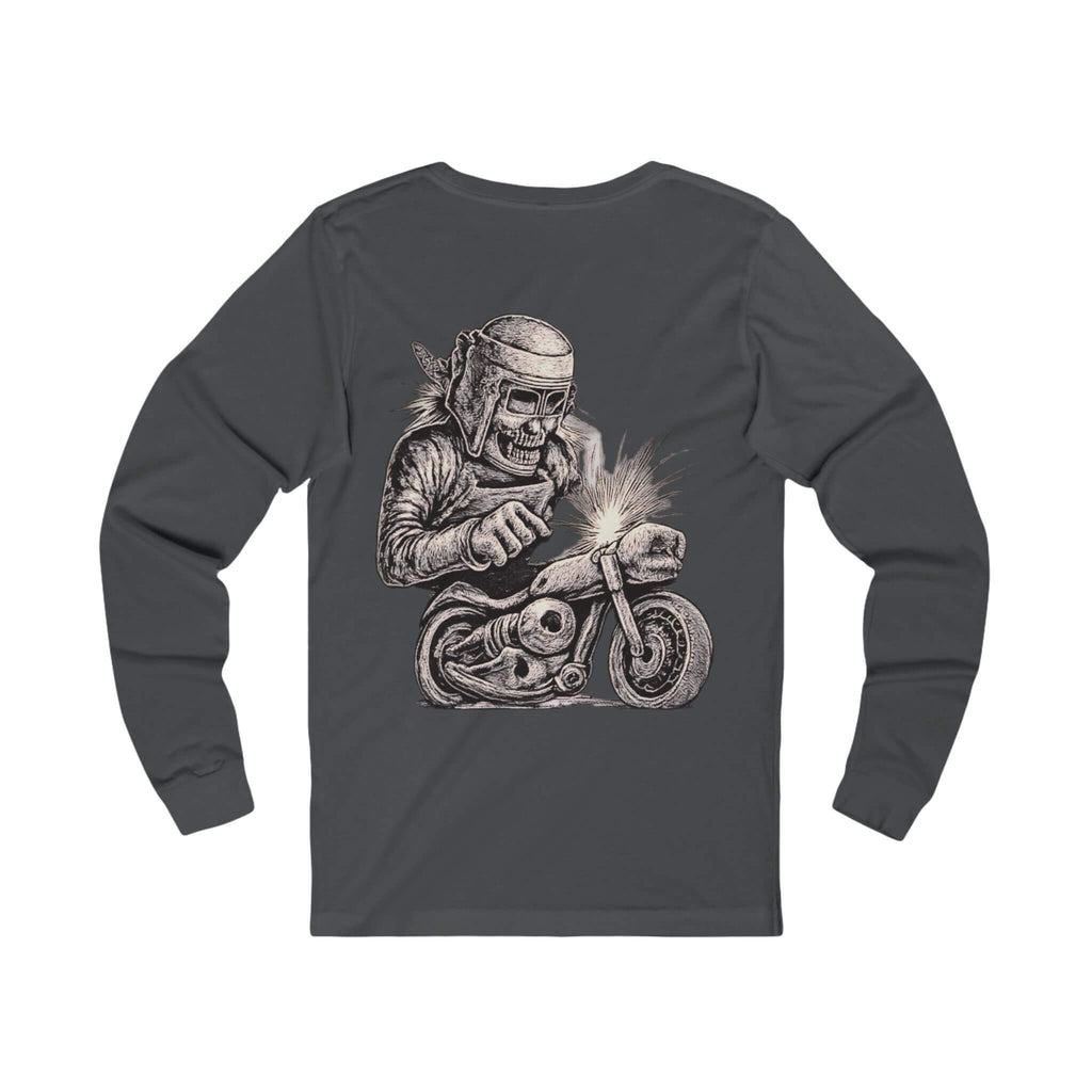 Asphalt COMIGO CLOTHING CO. Bone Mechanic longsleeve with a bone mechanic skull graphic on the back.