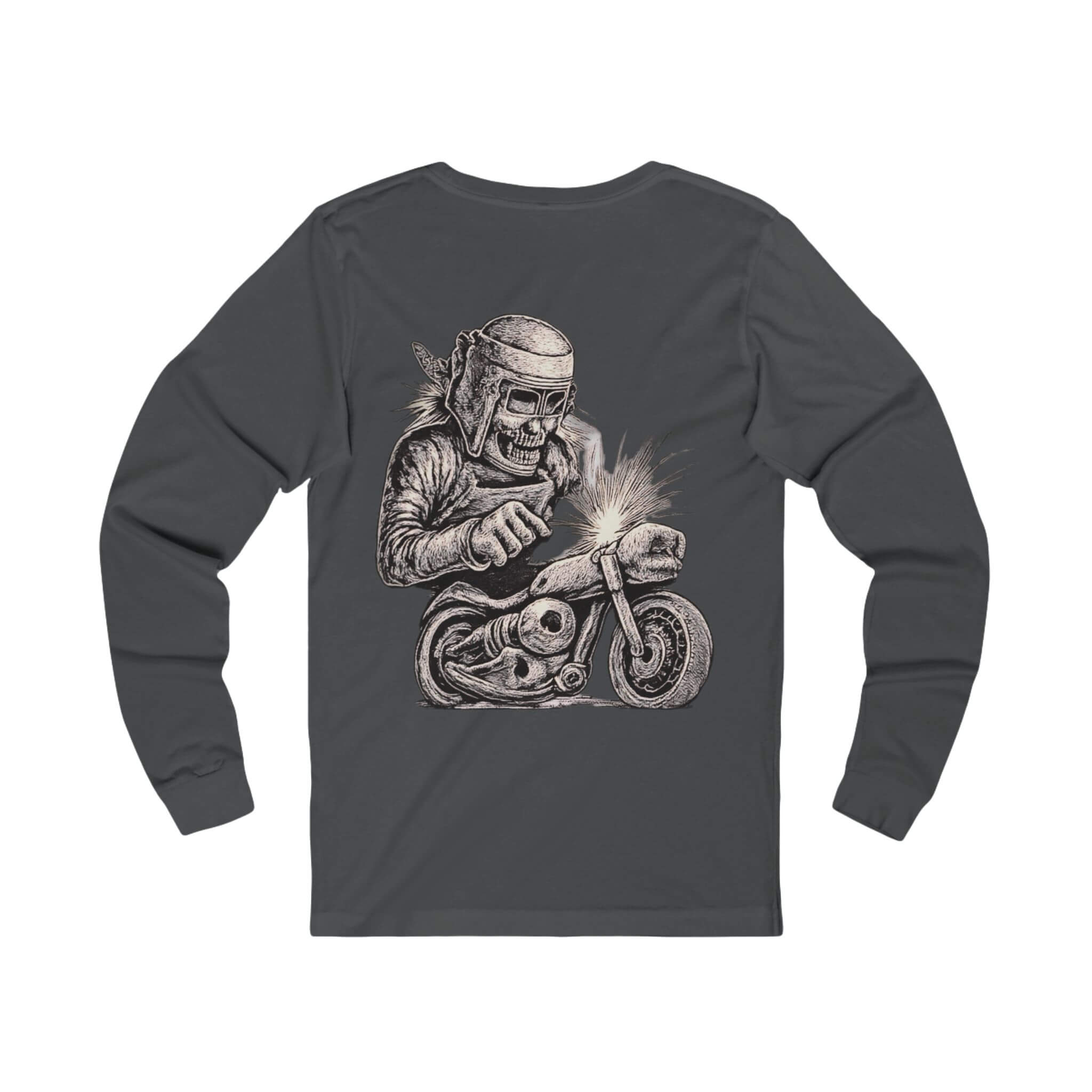 Asphalt COMIGO CLOTHING CO. Bone Mechanic longsleeve with a bone mechanic skull graphic on the back.