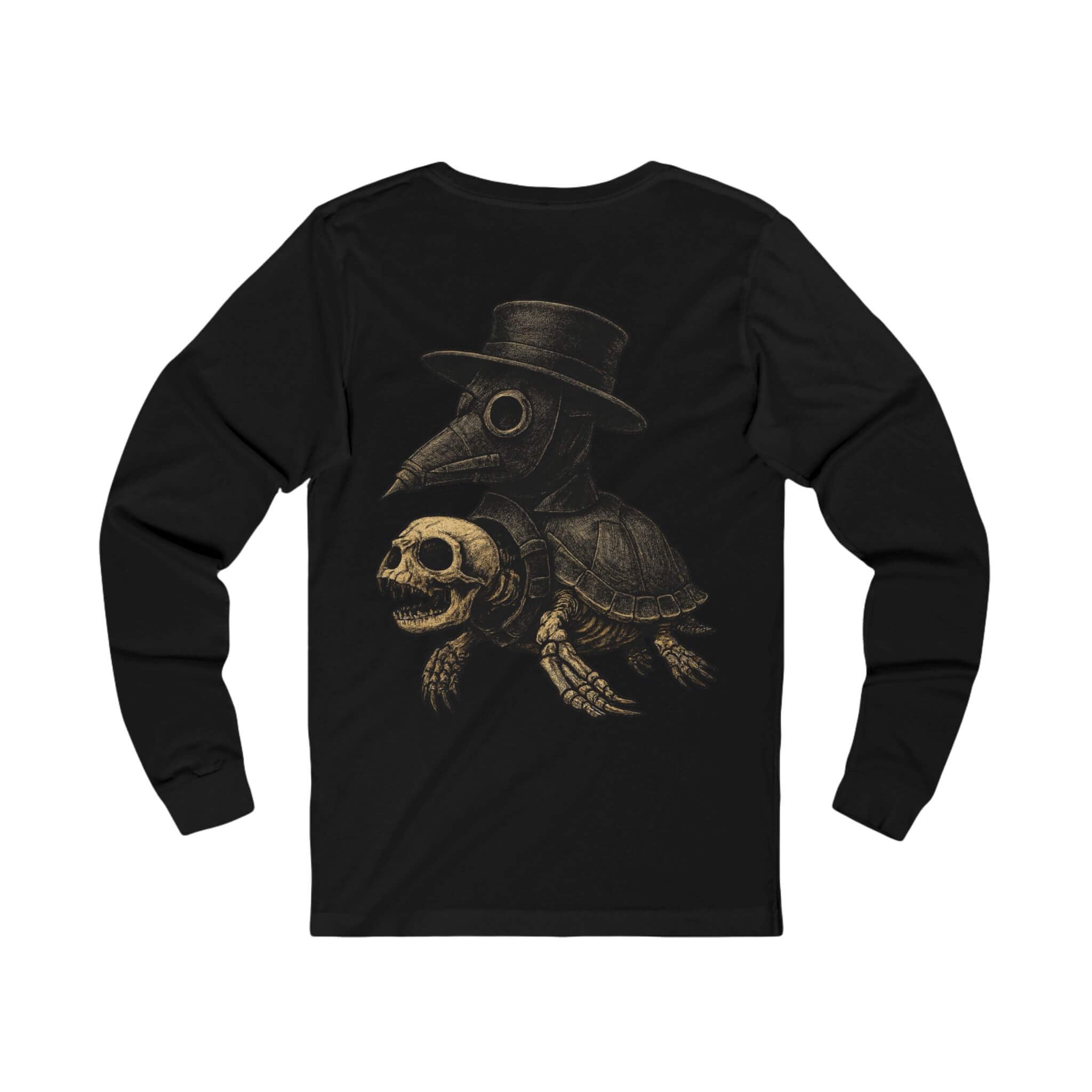Black COMIGO CLOTHING CO. Bone Mechanic longsleeve with a bone mechanic skull graphic on the back.