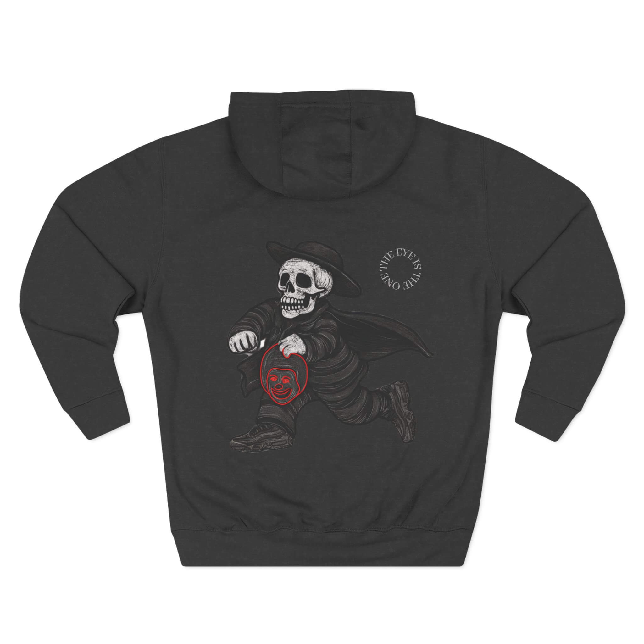 Charcoal Heather COMIGO CLOTHING CO. 1ten l1 jogga hoodie with the 1ten l1 jogga graphic on the back.