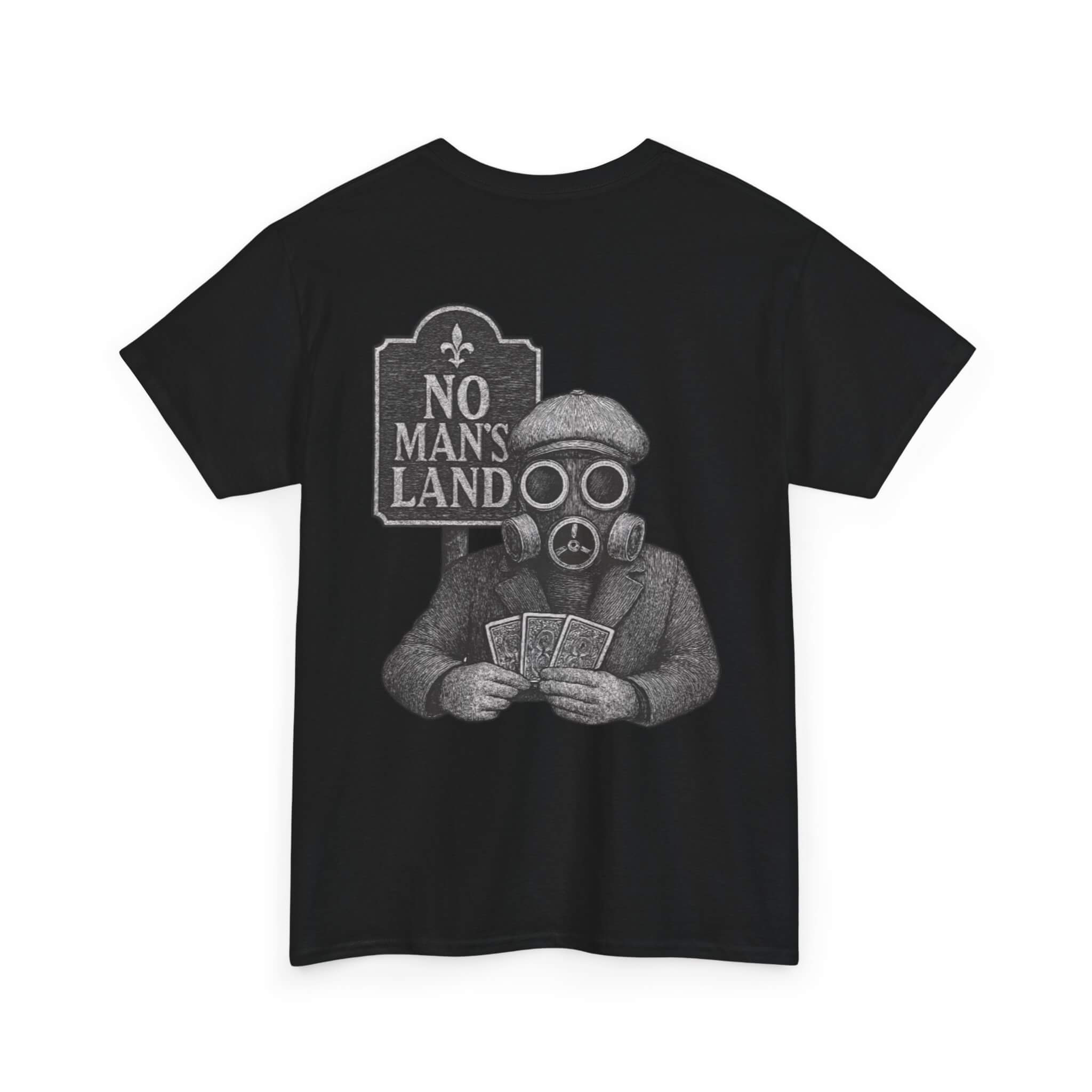 Black COMIGO CLOTHING CO. Alchemist of Cards t-shirt with a comigo skull grenade logo graphic on the front.