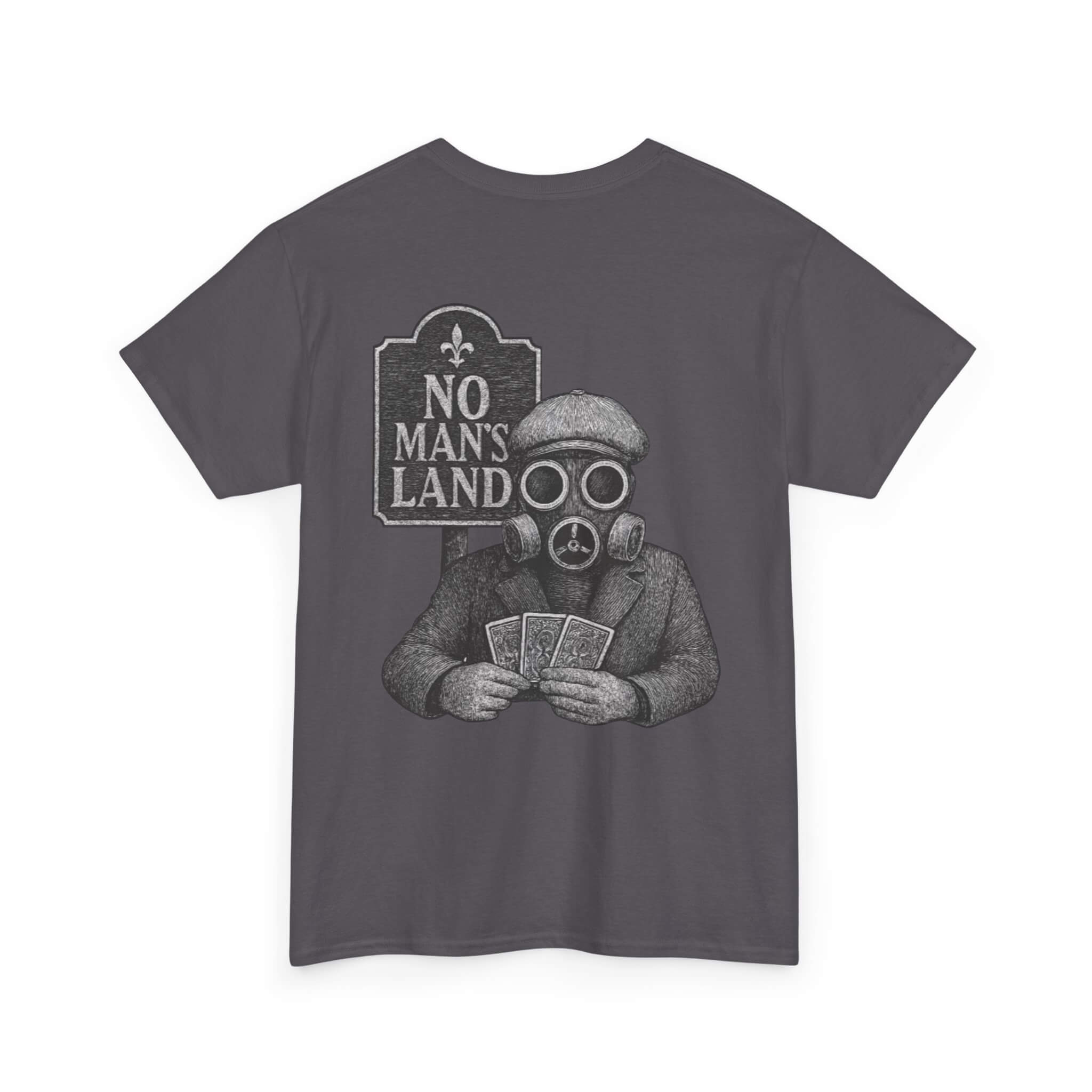Charcoal COMIGO CLOTHING CO. Alchemist of Cards t-shirt with an alchemist of cards graphic on the back.