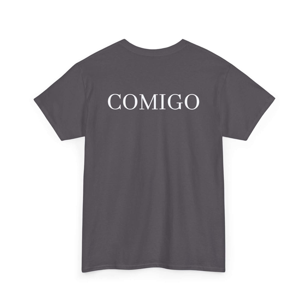 Charcoal COMIGO CLOTHING CO. Original Comigo t-shirt with the original Comigo logo on the back.