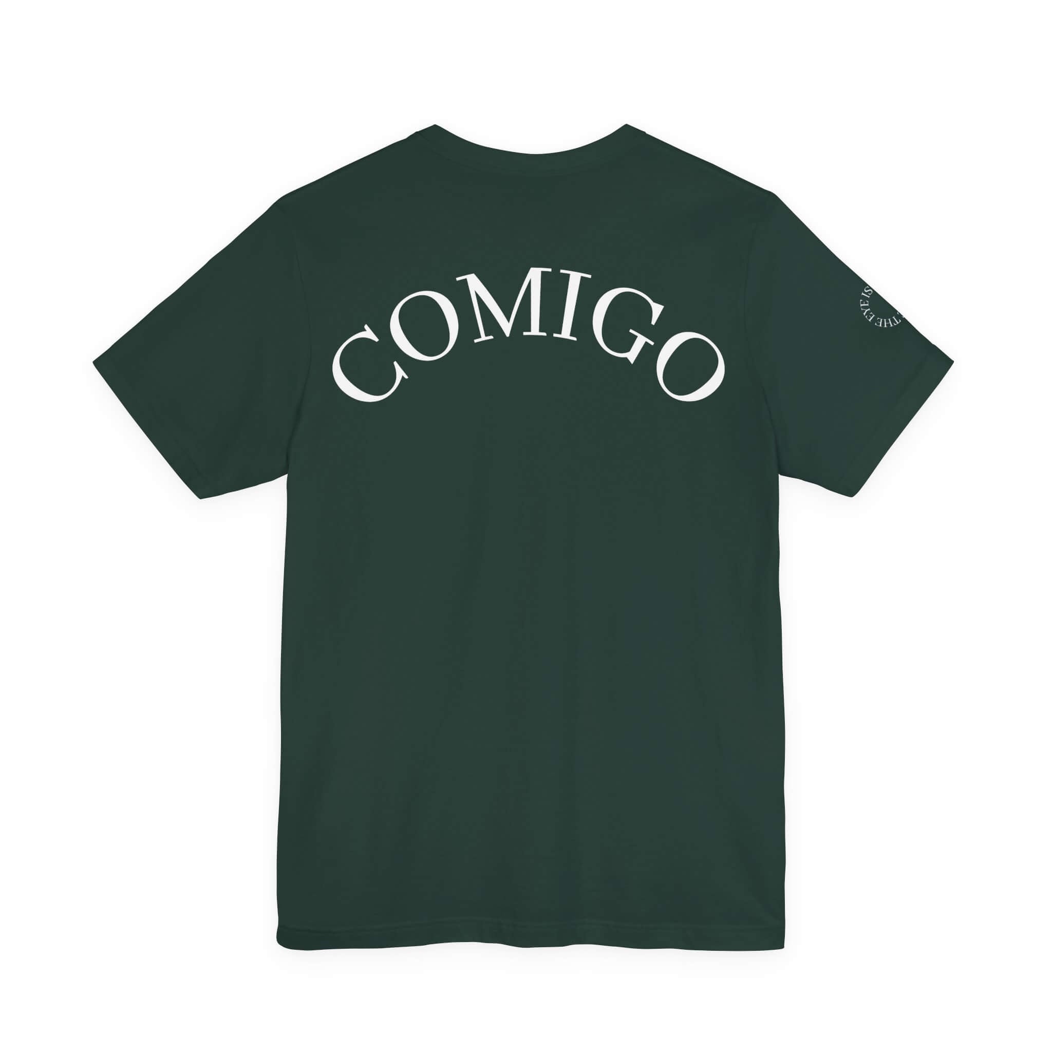 Forest COMIGO CLOTHING CO. Shelleton Plague soft t-shirt with "comigo" writing on the back.
