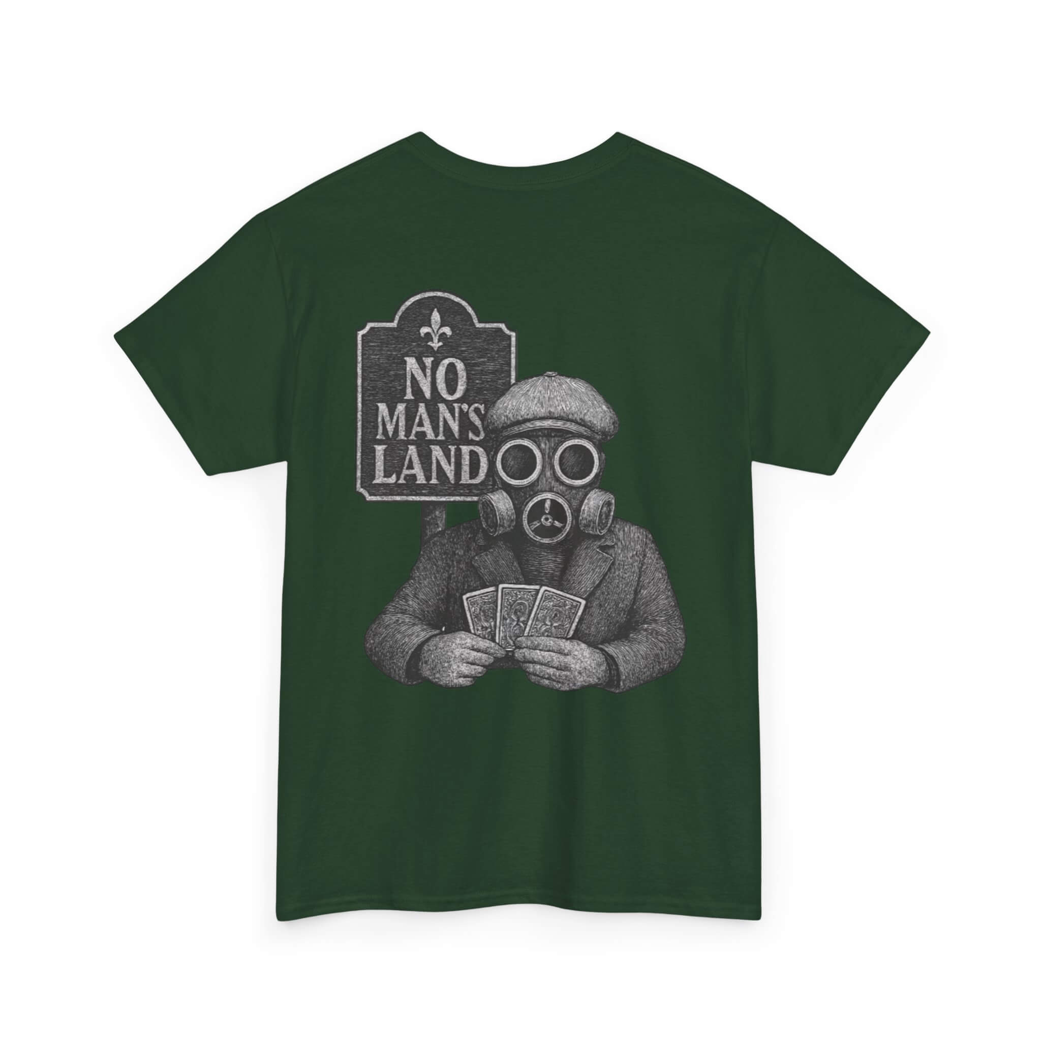 Forest Green COMIGO CLOTHING CO. Alchemist of Cards t-shirt with an alchemist of cards graphic on the back.