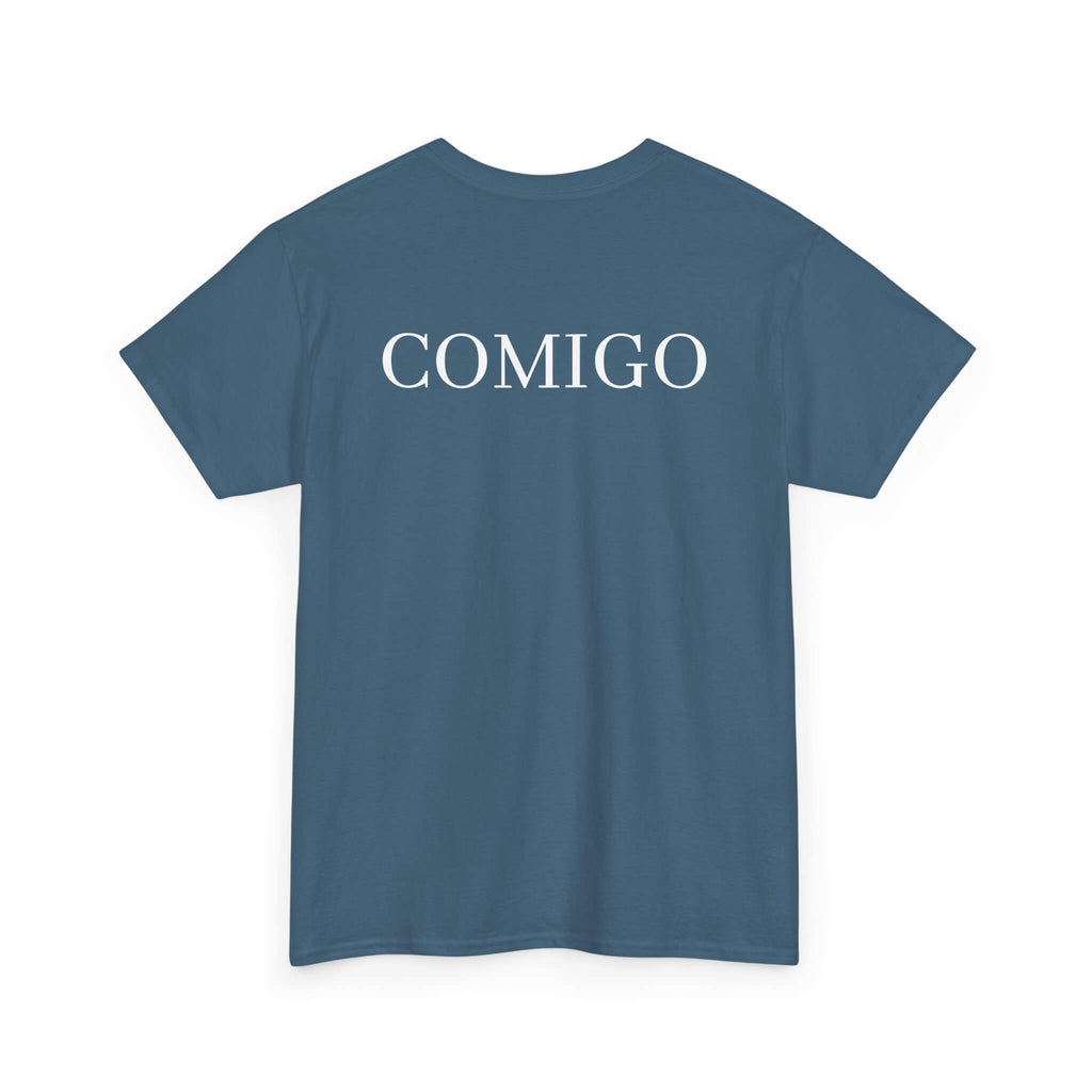 Indigo Blue COMIGO CLOTHING CO. Original Comigo t-shirt with the original Comigo logo on the back.