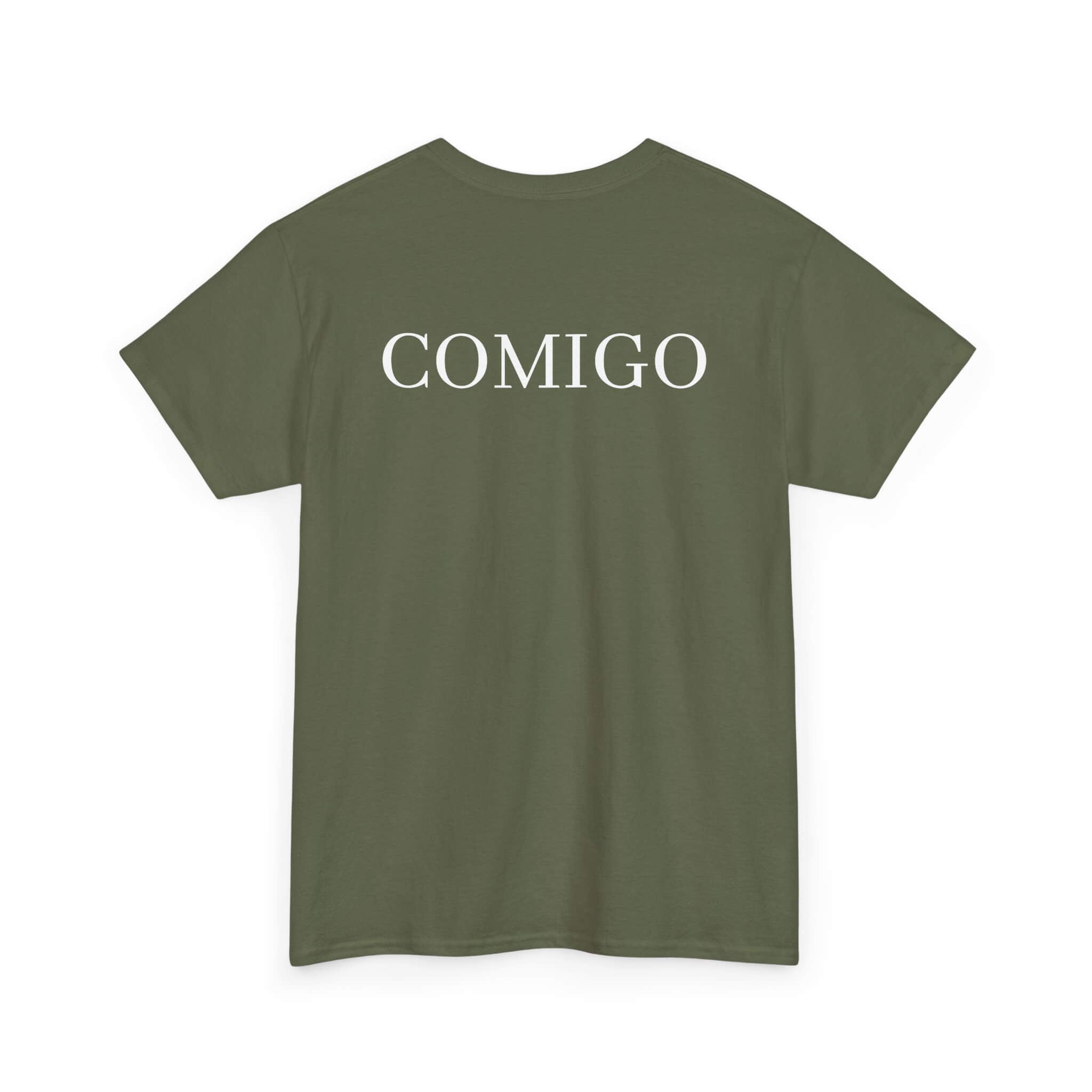 Military Green COMIGO CLOTHING CO. Original Comigo t-shirt with the original Comigo logo on the back.
