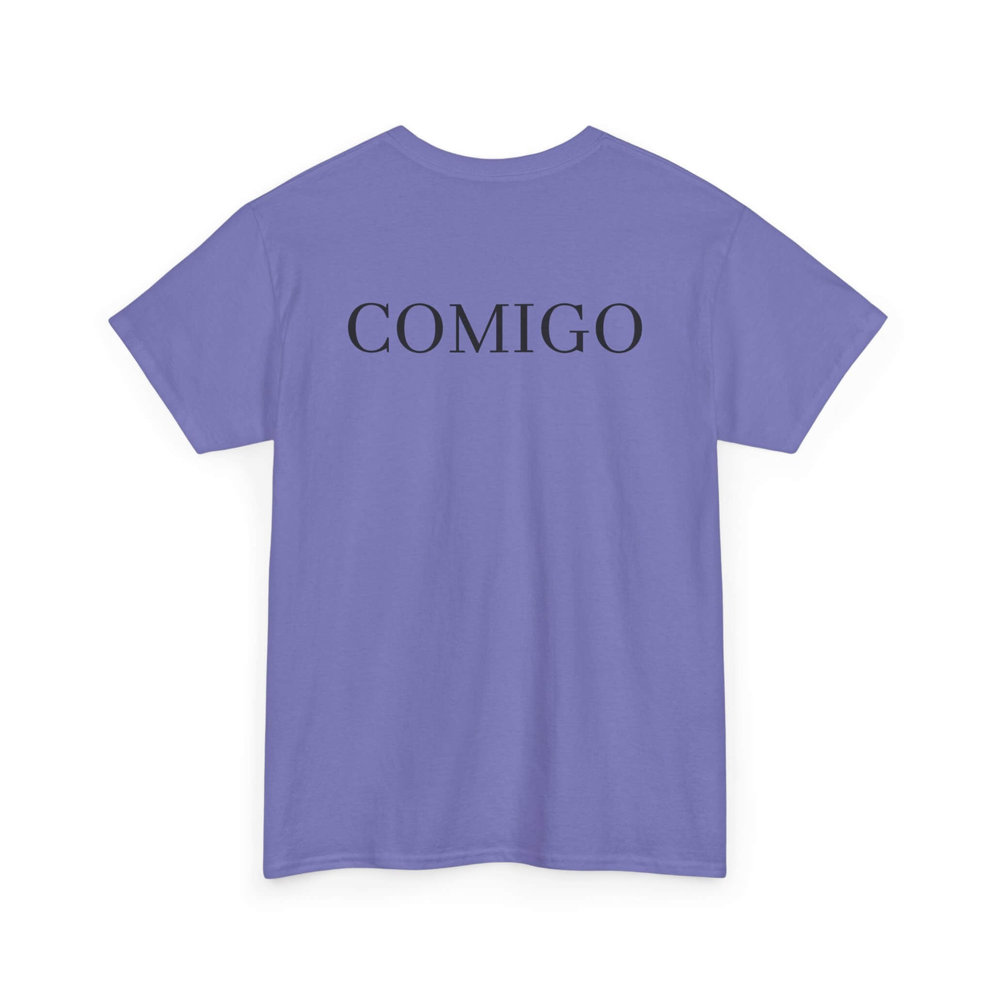 Violet COMIGO CLOTHING CO. Original Comigo t-shirt with the original Comigo logo on the back.
