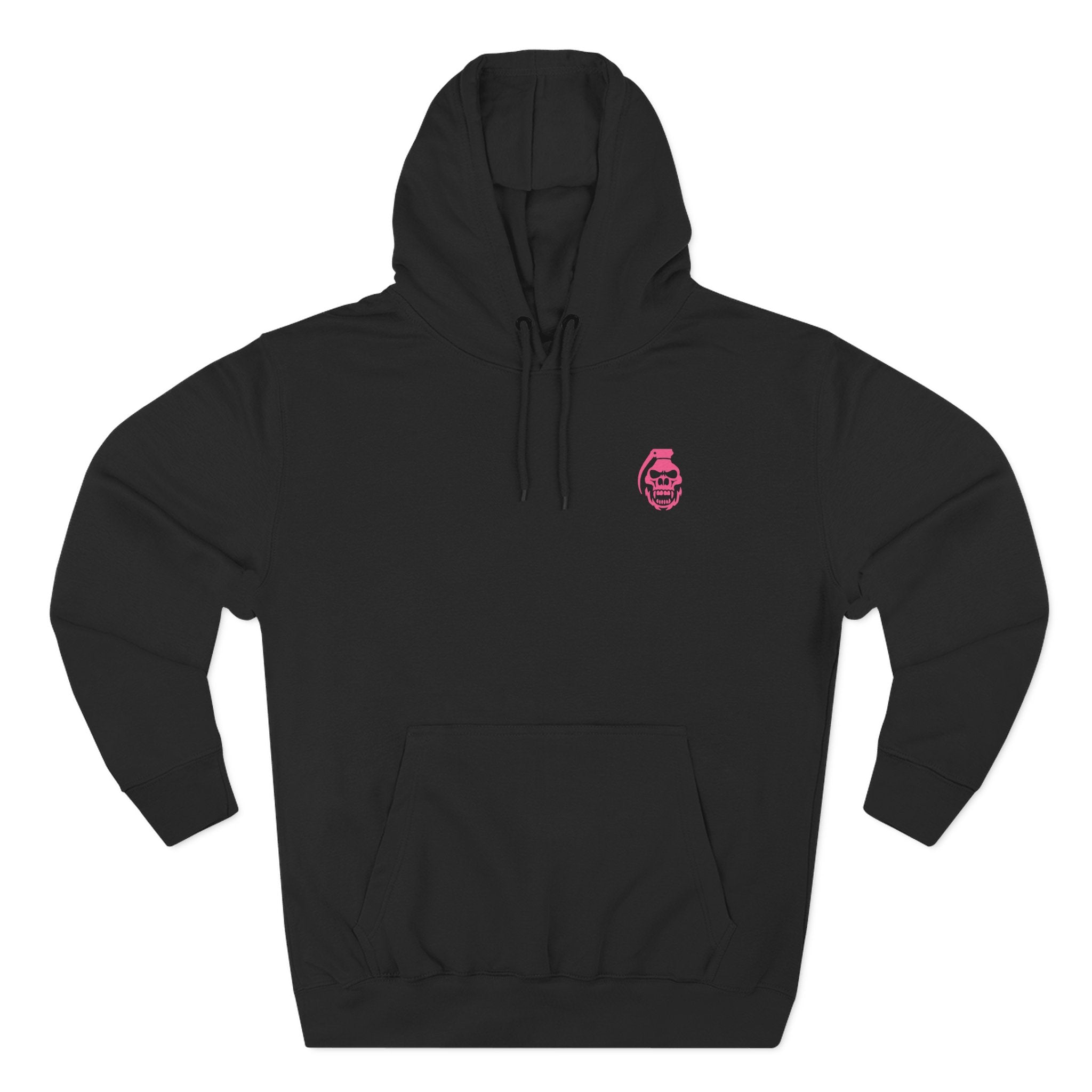 Black hoodie with a pink logo on a white background lime lite rendezvous | COMIGO CLOTHING CO.