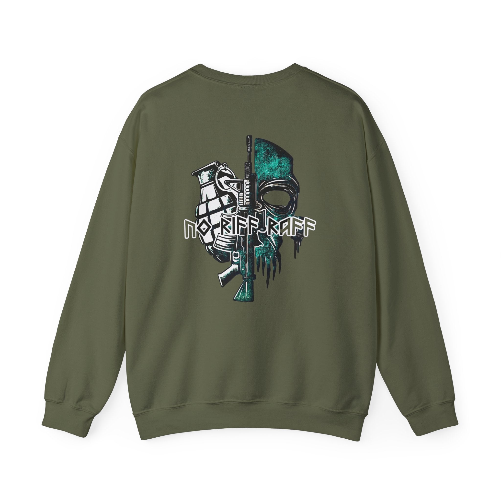 back of comigo no riff riff military green