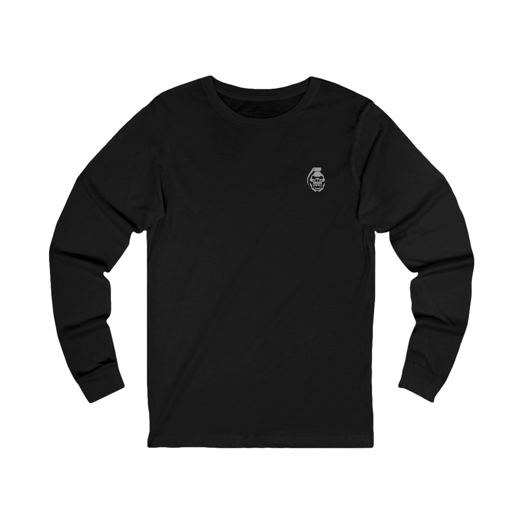 Black long-sleeve shirt with a small logo on a white background original | COMIGO CLOTHING CO.