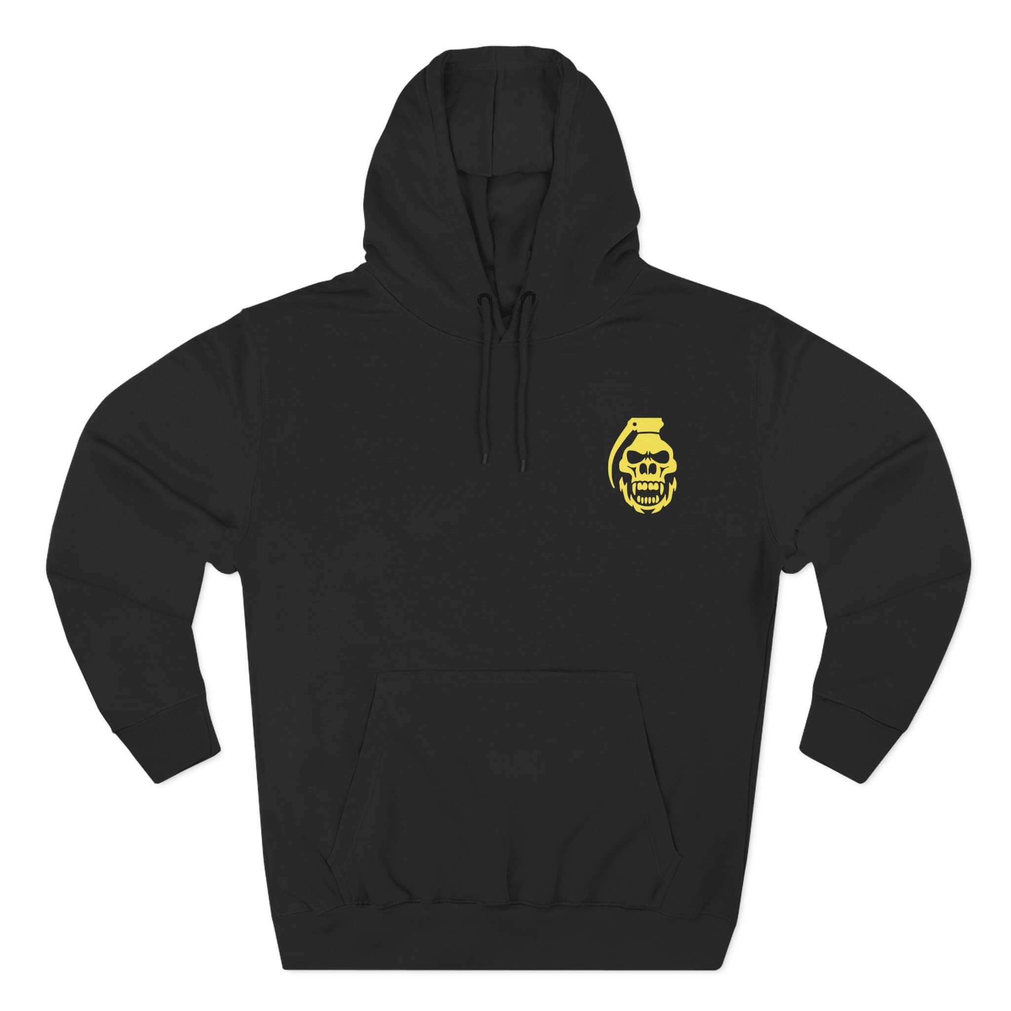 Black COMIGO CLOTHING CO. Lime Lite Rendezvous hoodie with a comigo skull grenade logo graphic on the front.