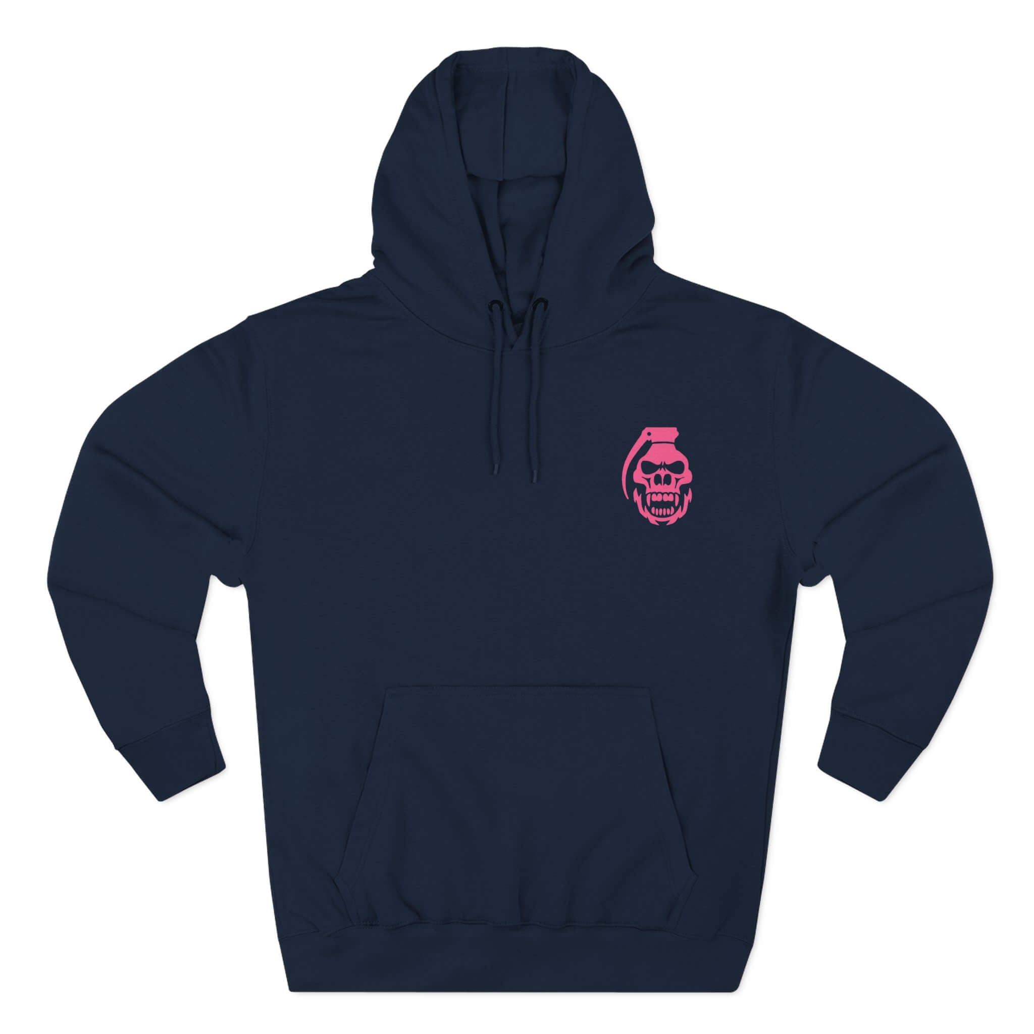 Navy COMIGO CLOTHING CO. Lime Lite Rendezvous hoodie with a comigo skull grenade logo graphic on the front.