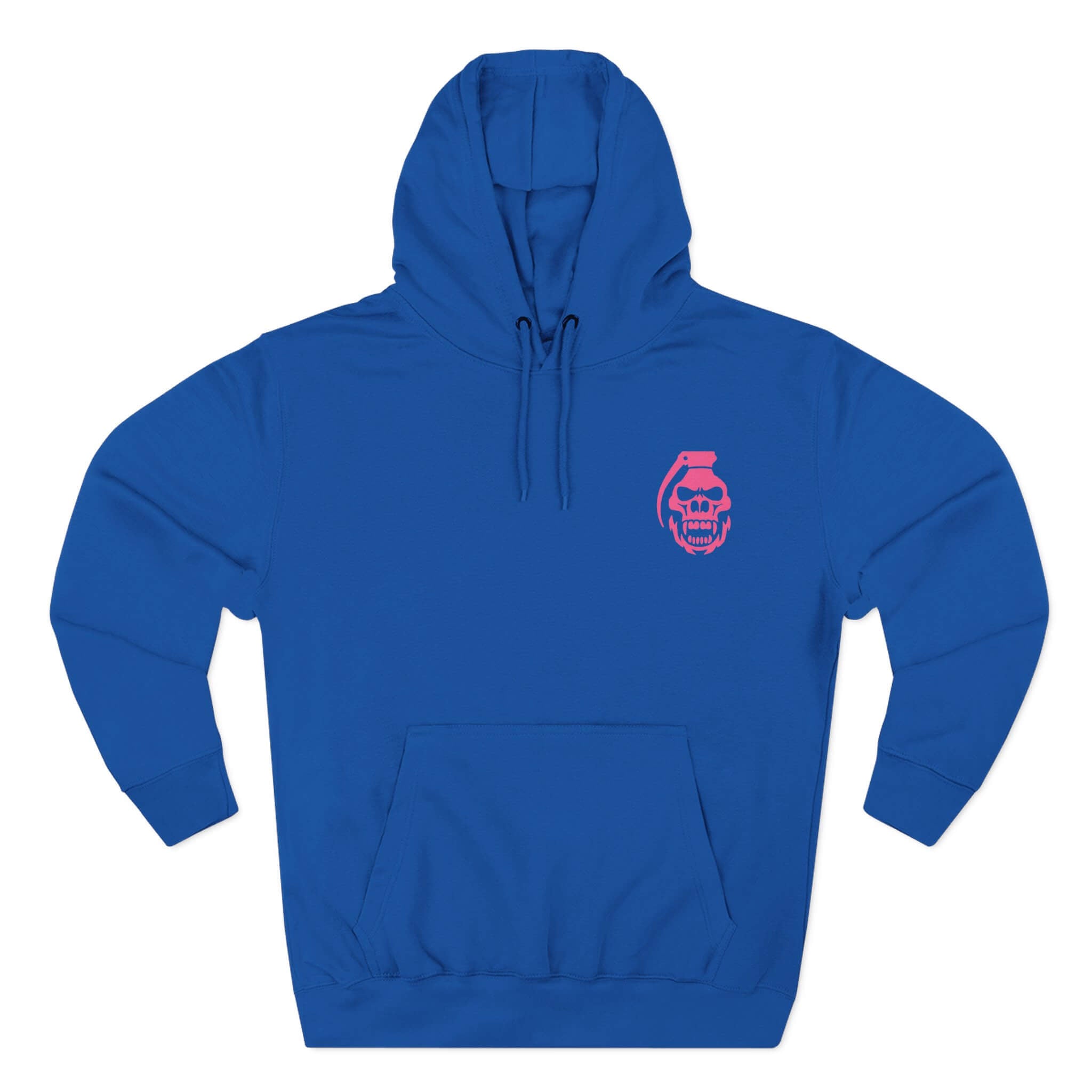 Royal Blue COMIGO CLOTHING CO. Lime Lite Rendezvous hoodie with a comigo skull grenade logo graphic on the front.