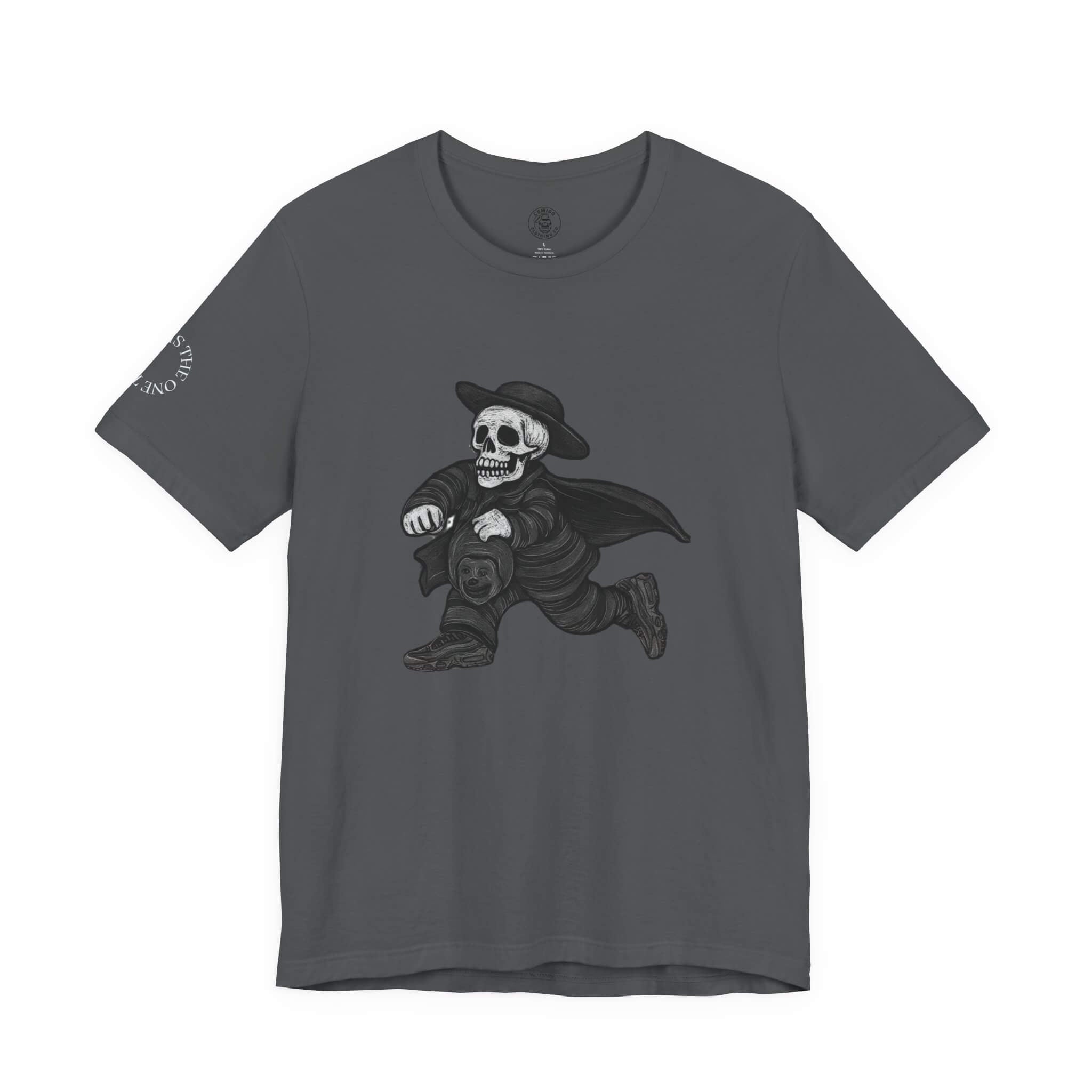 Asphalt COMIGO CLOTHING CO. 1ten L1 Jogga soft t-shirt with the 1ten l1 jogga graphic on the front.